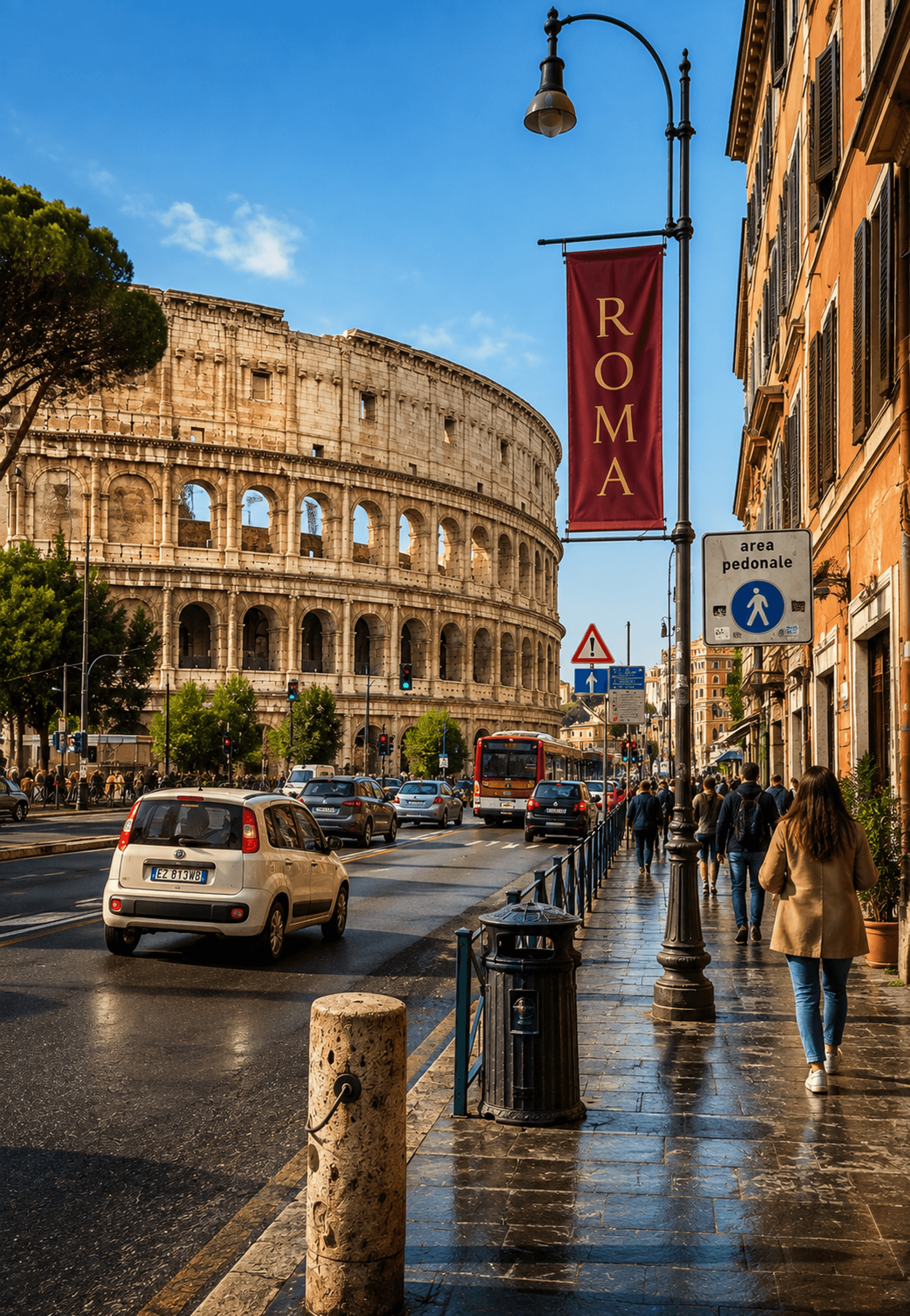 Street view of the Colosseum